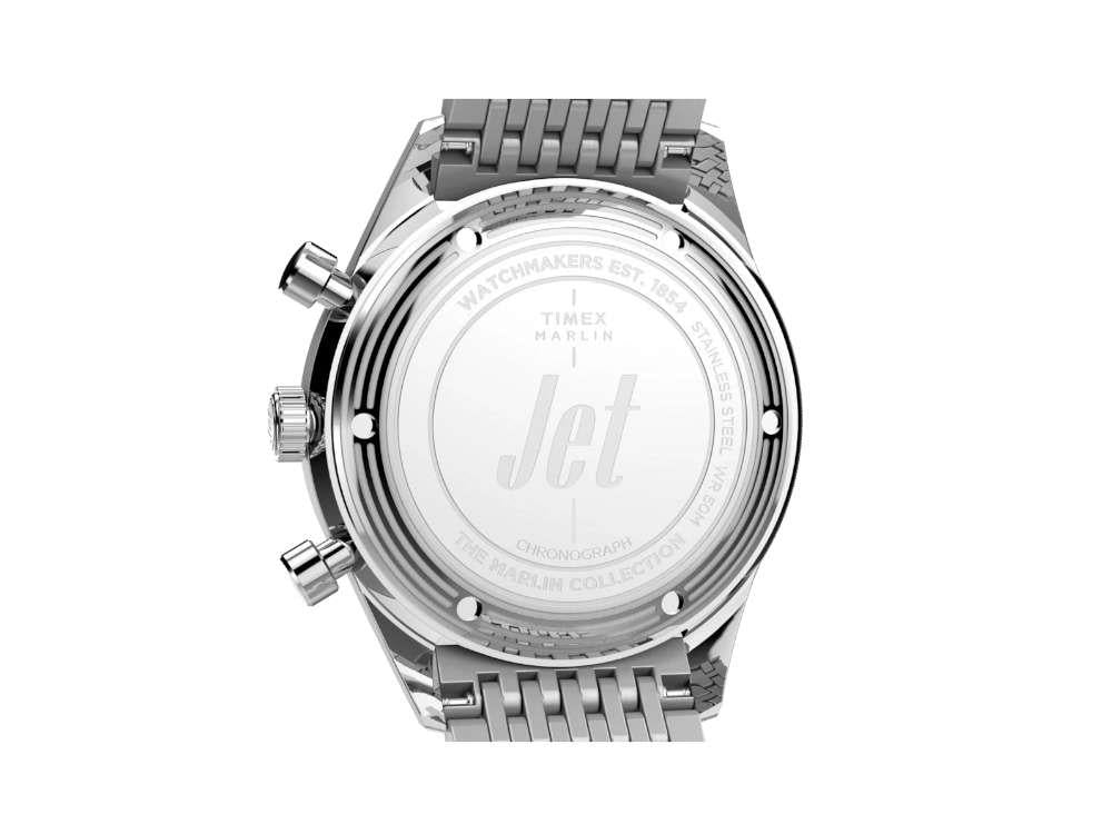 Timex Marlin Jet Quartz Uhr, Silber, 40 mm, Chronograph, TW2Y24600