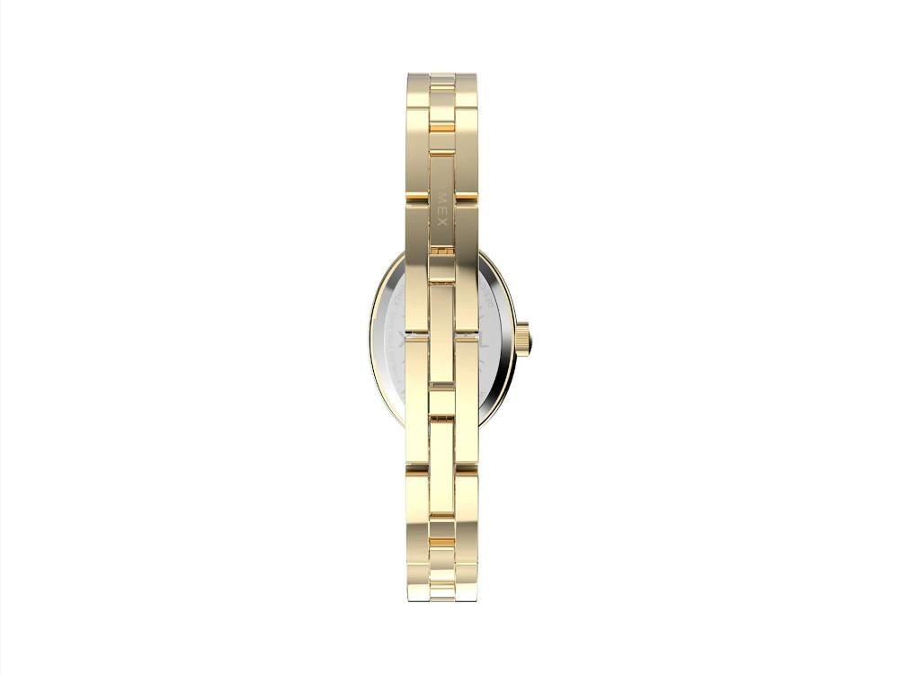 Timex Cavatina Quartz Uhr, Messing, Weiss, 19mm, TW2Y26700