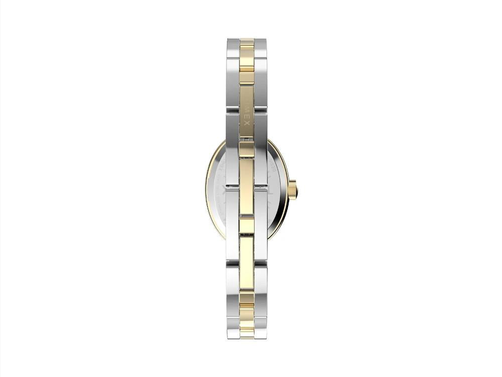 Timex Cavatina Quartz Uhr, Messing, Weiss,19mm , TW2Y26800