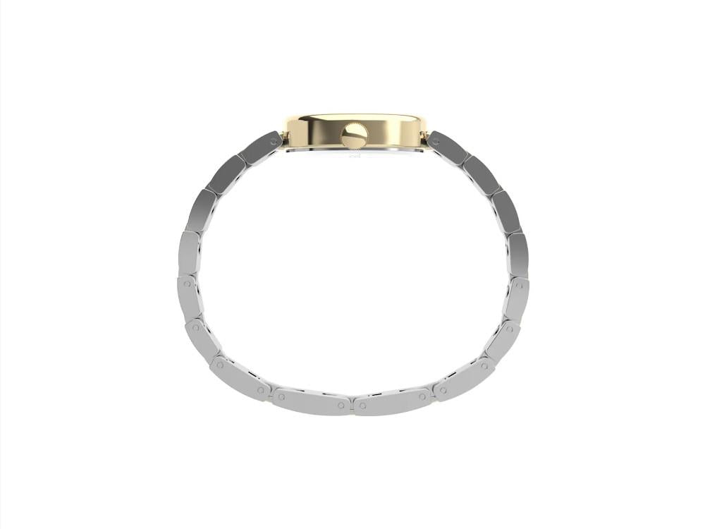 Timex Cavatina Quartz Uhr, Messing, Weiss,19mm , TW2Y26800