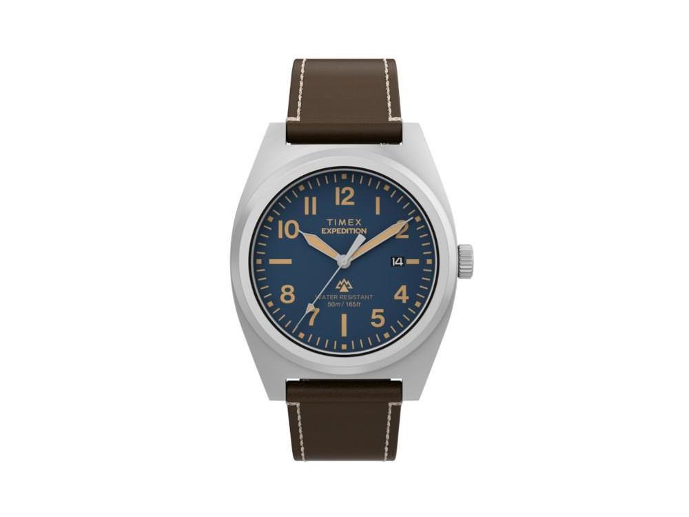 Timex Expedition Capstone Quartz Uhr, Messing, Blau, 39 mm, TW2Y30600