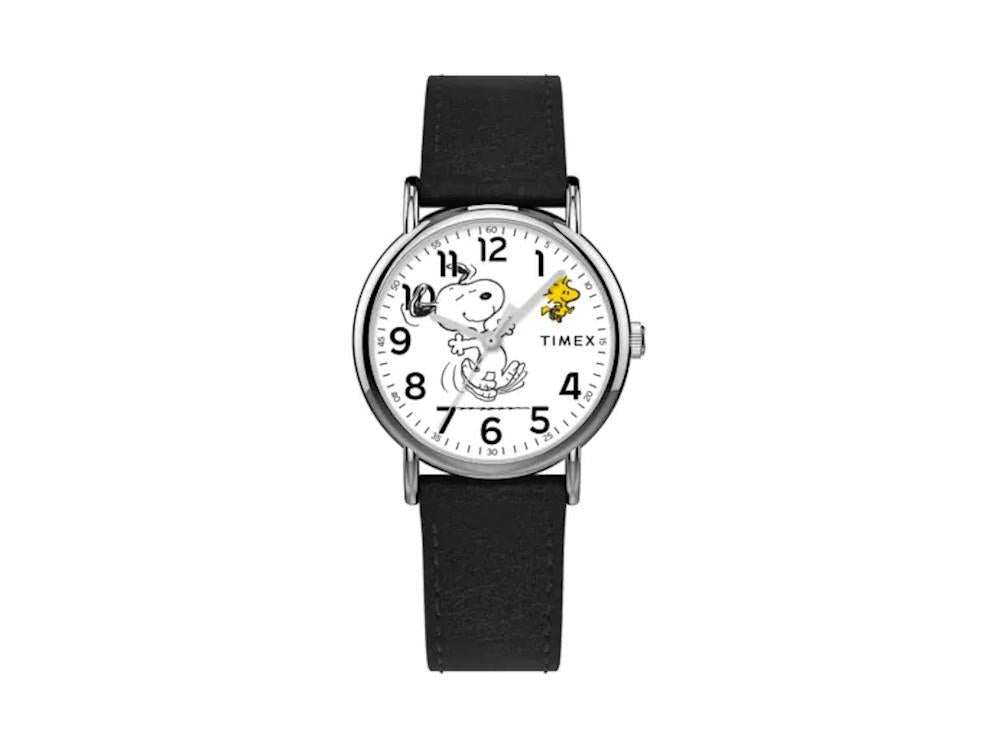 Timex Weekender Peanuts Snoopy Quartz Uhr, Weiss, 38 mm, TW2Y31000
