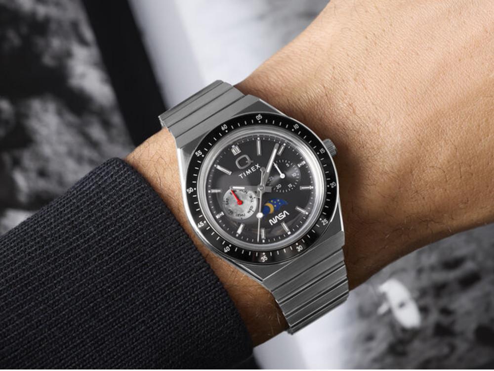 Timex Q Timex x NASA Quartz Uhr, Schwarz, 40 mm, TW2Y56700