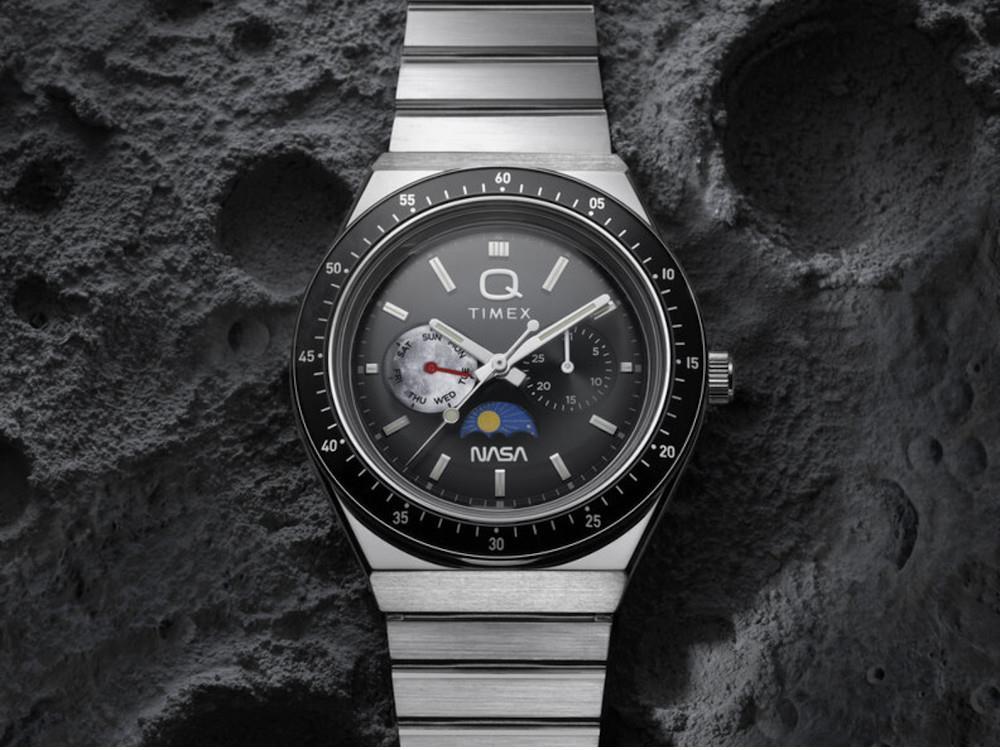 Timex Q Timex x NASA Quartz Uhr, Schwarz, 40 mm, TW2Y56700