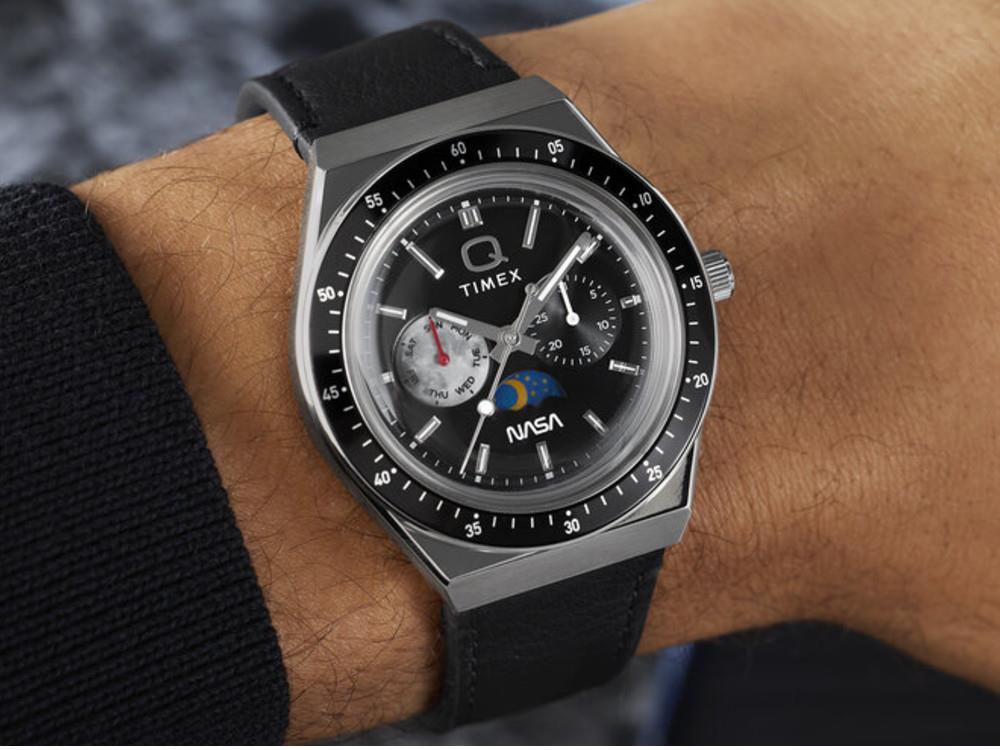 Timex Q Timex x Nasa Quartz Uhr, Schwarz, 40 mm, TW2Y56800