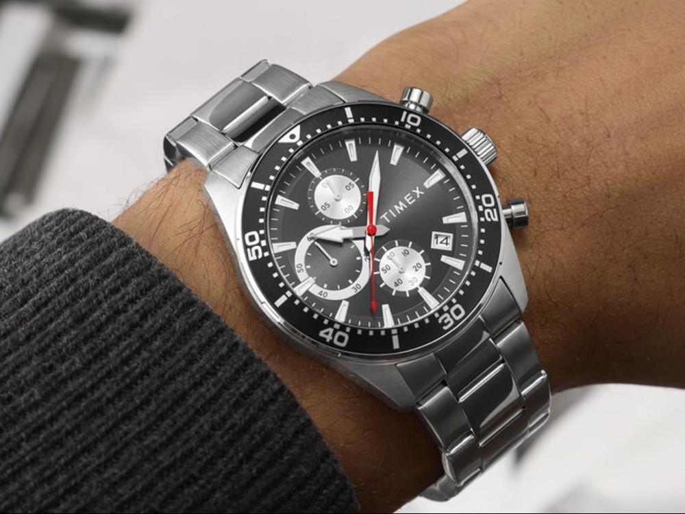 Timex Trend Ridgefield Quartz Uhr, Schwarz, 42 mm, Chronograph, TW2Y56900