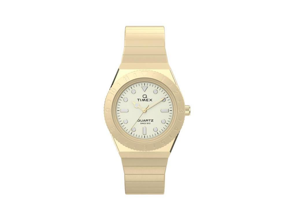Timex Q Timex Quartz Uhr, Golden, 30 mm, TW2Y57500