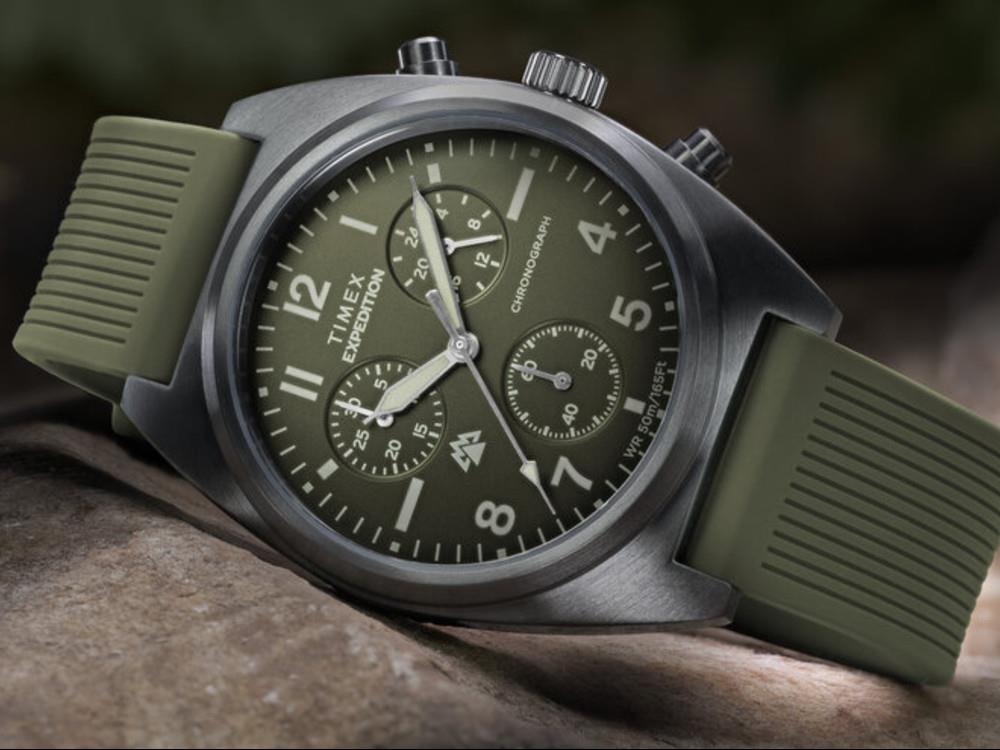 Timex Expedition Capstone Quartz Uhr, Schwarz, 41 mm, Chronograph, TW2Y61100