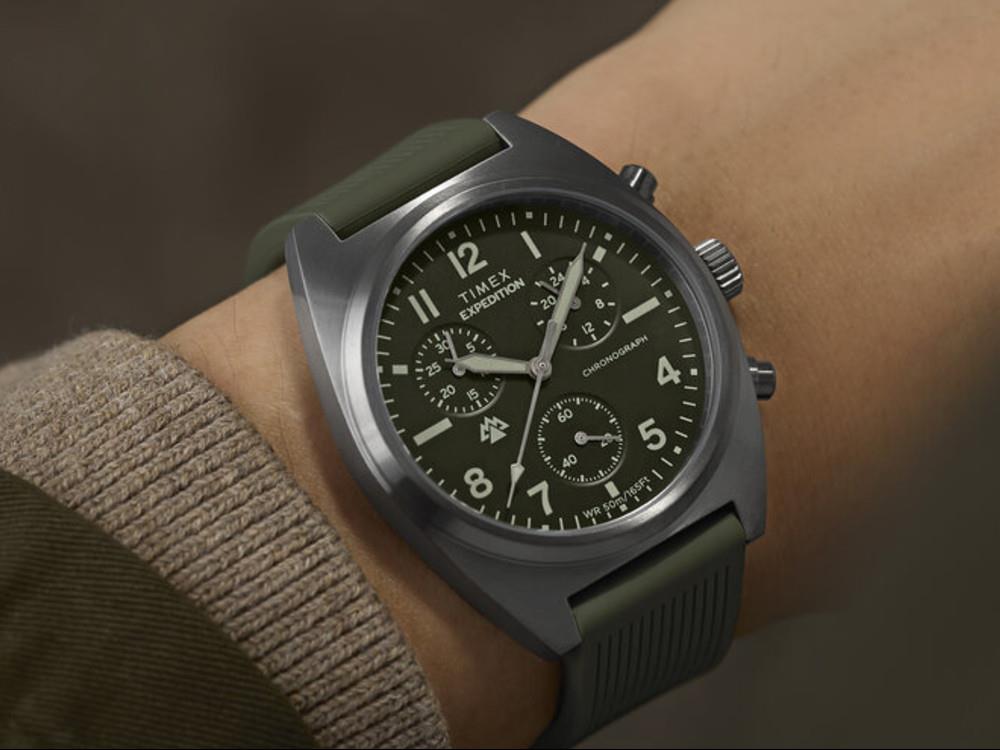 Timex Expedition Capstone Quartz Uhr, Schwarz, 41 mm, Chronograph, TW2Y61100