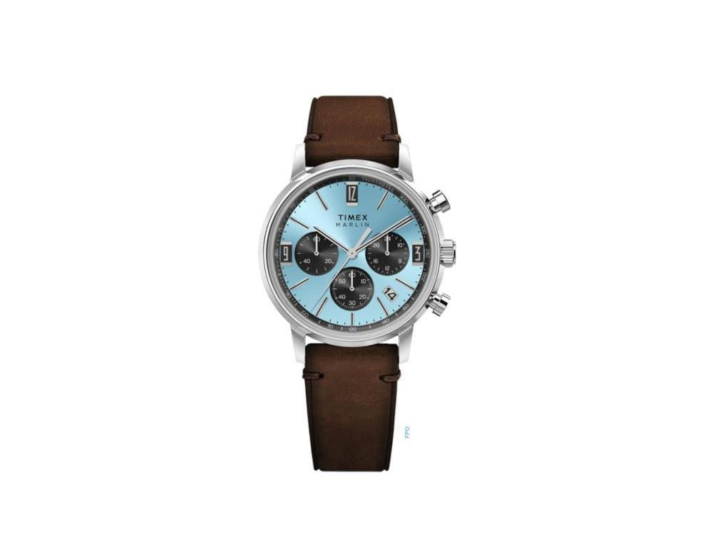 Timex Marlin Quartz Uhr, Blau, 40 mm, Chronograph, TW2Y66600