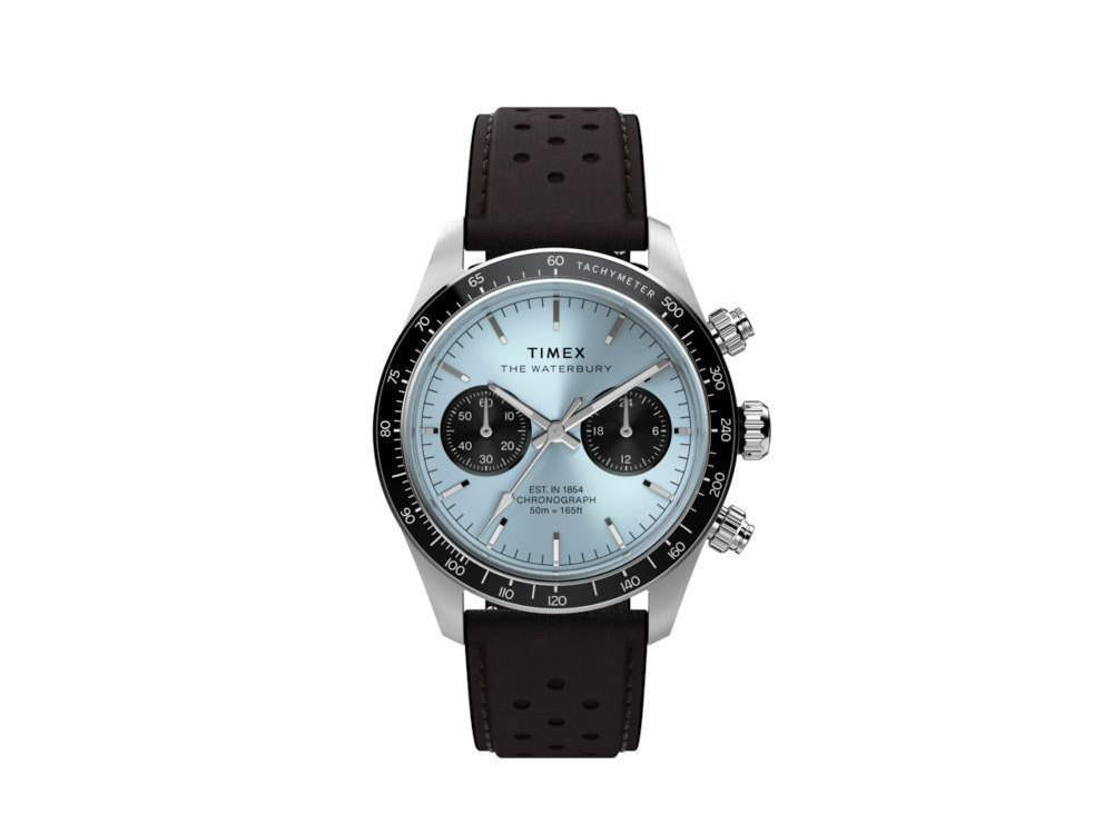 Timex The Waterbury Quartz Uhr, Blau, 39 mm, Chronograph, TW2Y70600