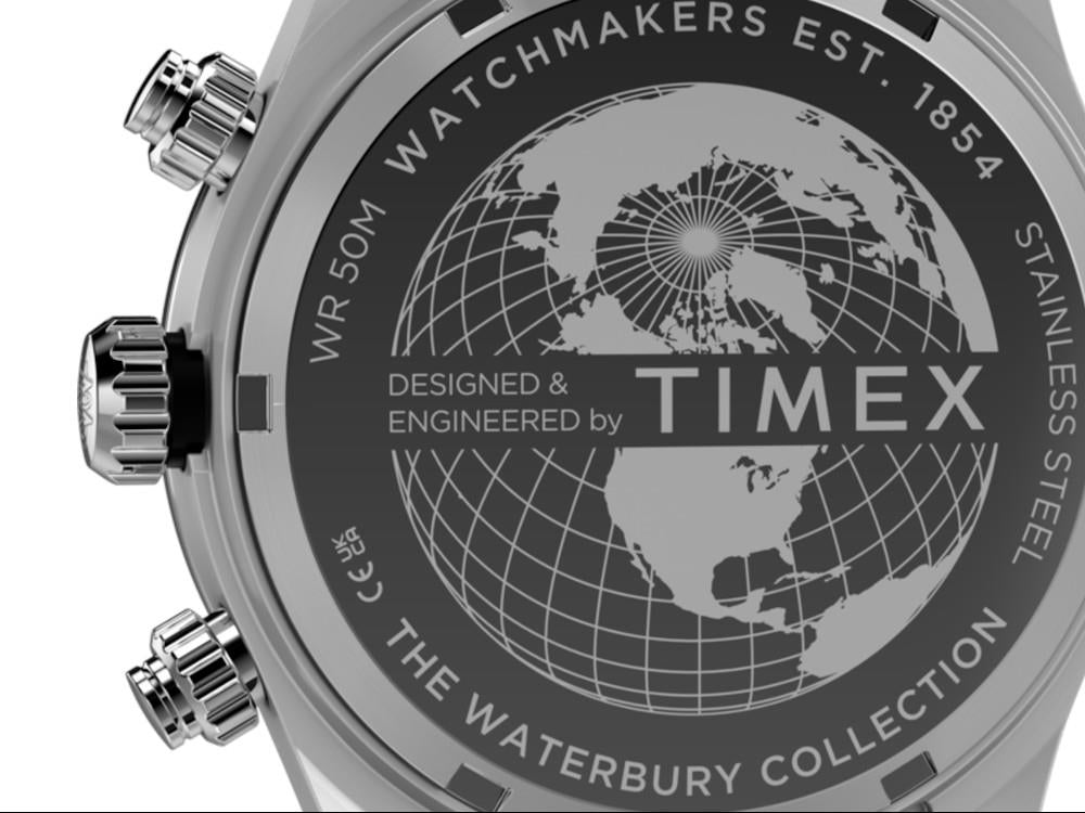 Timex The Waterbury Quartz Uhr, Blau, 39 mm, Chronograph, TW2Y70600