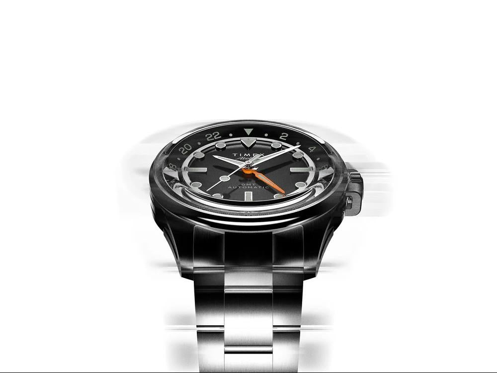 Timex Atelier GMT24 M1a Automatik Uhr, Schwarz, 40 mm, TW2Y72300