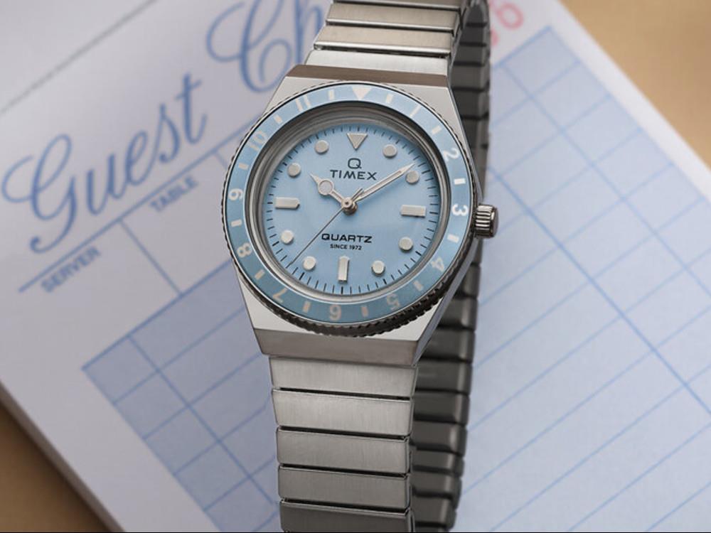 Timex Q Timex Quartz Uhr, Blau, 30 mm, TW2Y77300