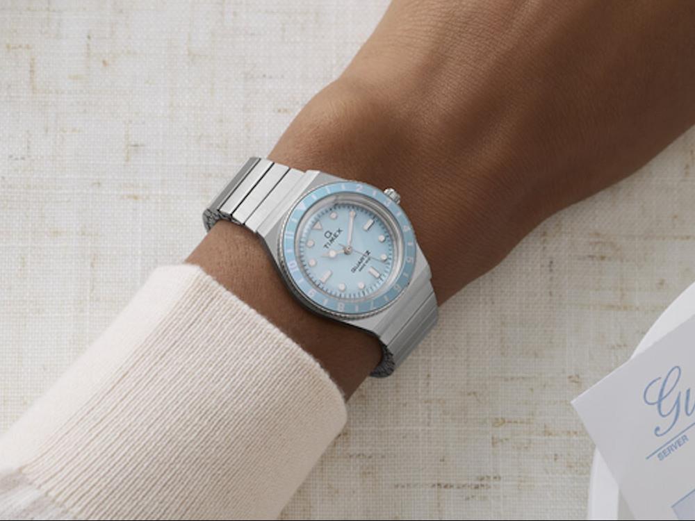 Timex Q Timex Quartz Uhr, Blau, 30 mm, TW2Y77300