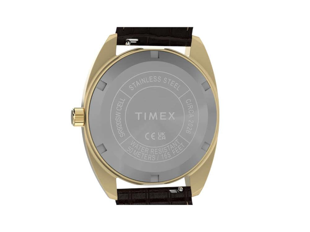 Timex Lab Reissue 1976 Quartz Uhr, PVD Gold, Schwarz, 37 mm, TW2Y82100