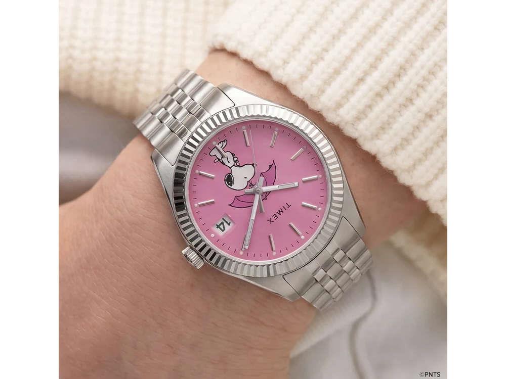 Timex Legacy Snoopy Umbrella Peanuts Quartz Uhr, Rose, 34 mm, TW2Y85500