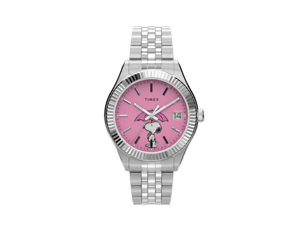 Timex Legacy Snoopy Umbrella Peanuts Quartz Uhr, Rose, 34 mm, TW2Y85500