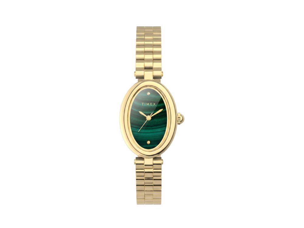 Timex Cavatina Main Line Luxe Quartz Uhr, Grün, 22 mm, TW2Y86100
