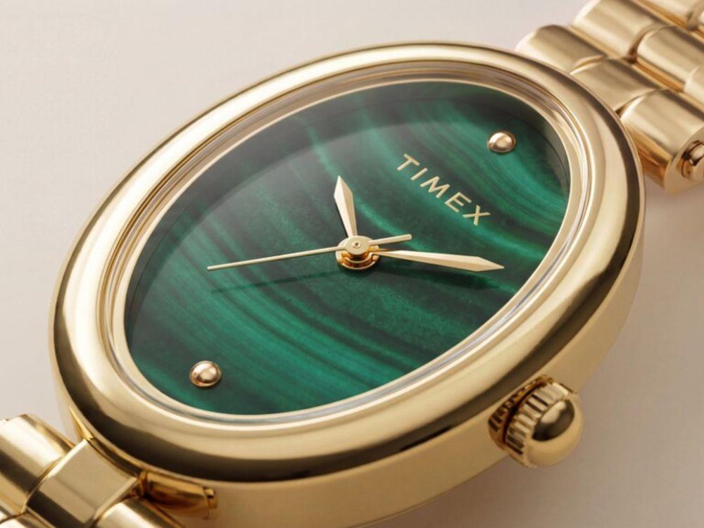 Timex Cavatina Main Line Luxe Quartz Uhr, Grün, 22 mm, TW2Y86100