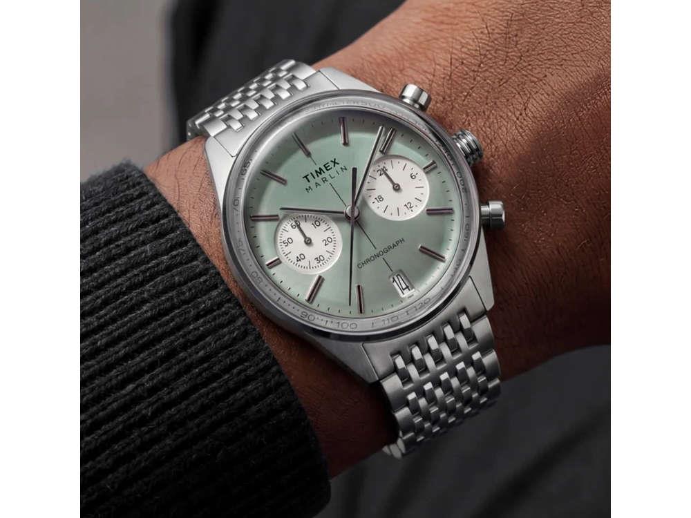 Timex Marlin Jet Quartz Uhr, Grün, 40 mm, Chronograph, TW2Y89800