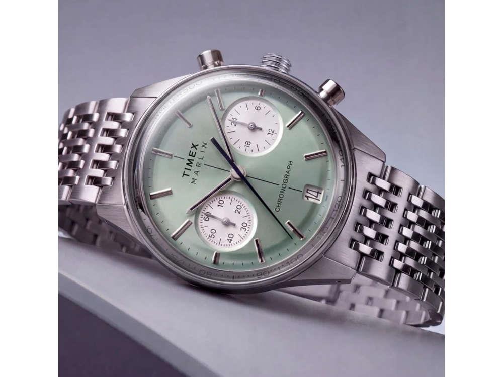 Timex Marlin Jet Quartz Uhr, Grün, 40 mm, Chronograph, TW2Y89800