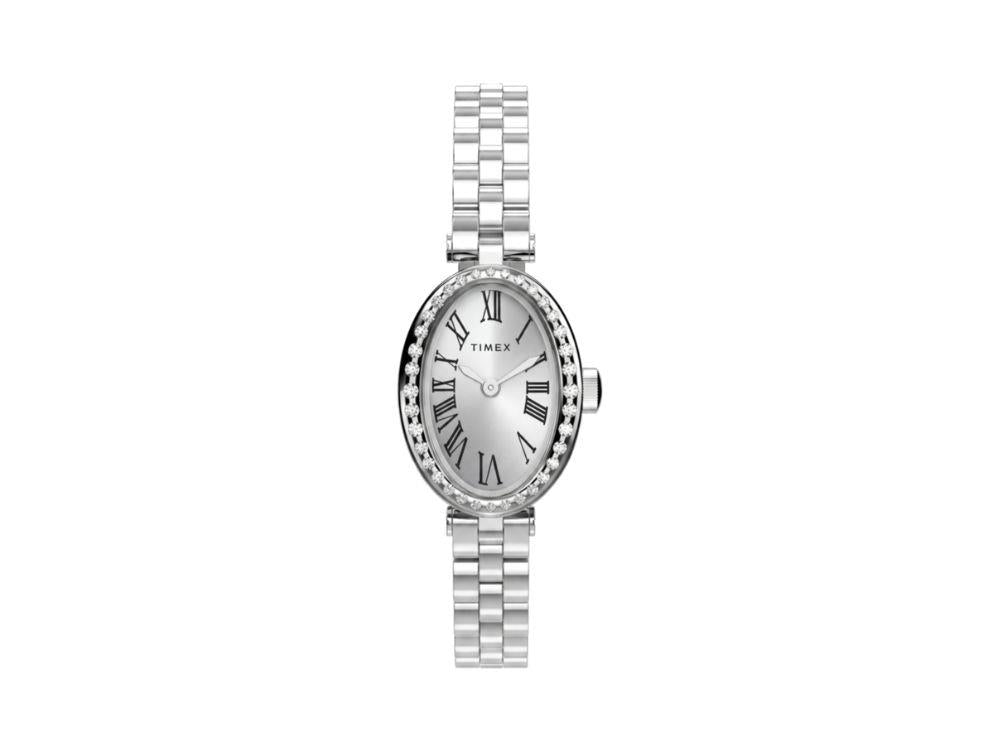 Timex Cavatina Main Line Quartz Uhr, Messing, Silber, TW2Y90000