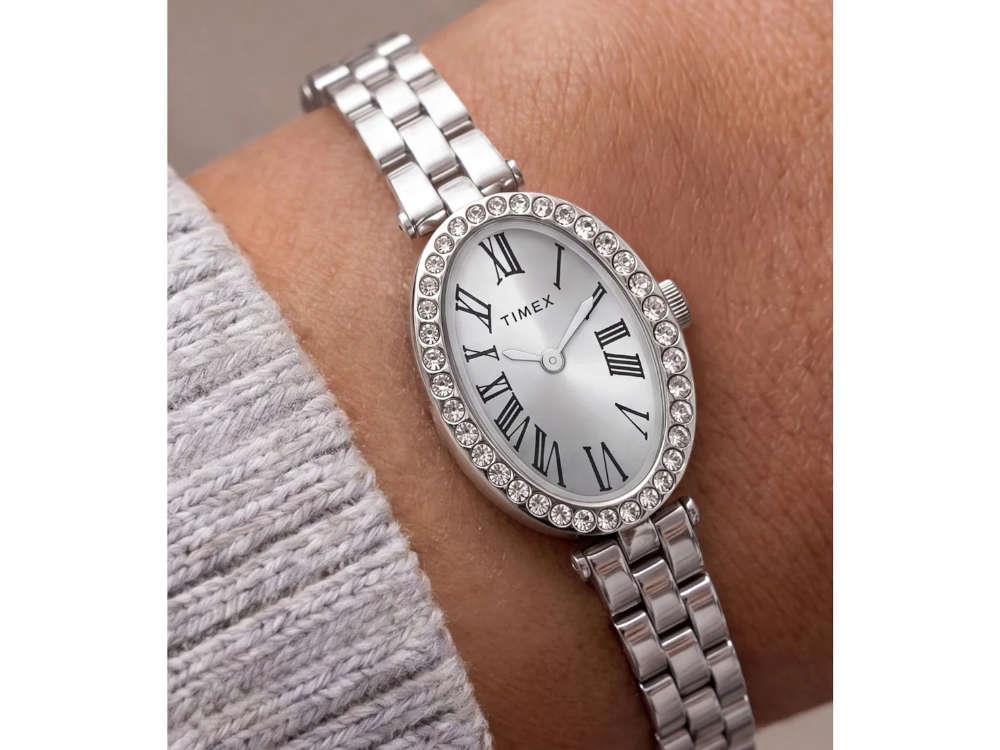 Timex Cavatina Main Line Quartz Uhr, Messing, Silber, TW2Y90000