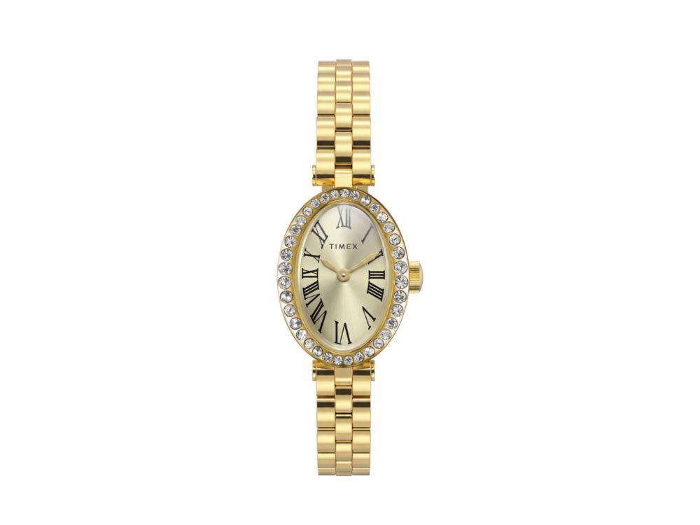 Timex Cavatina Main Line Quartz Uhr, Messing, Golden, TW2Y90100
