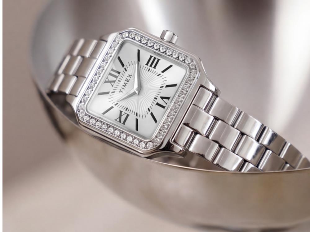Timex Trend Addison Quartz Uhr, Messing, Silber, TW2Y90300
