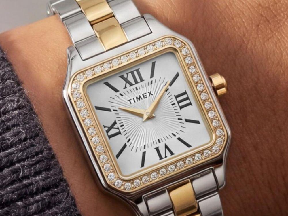 Timex Trend Addison Quartz Uhr, Messing, Silber, TW2Y90400