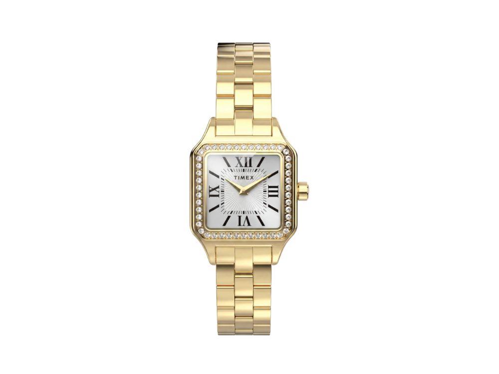 Timex Trend Addison Quartz Uhr, Messing, Silber, TW2Y90500