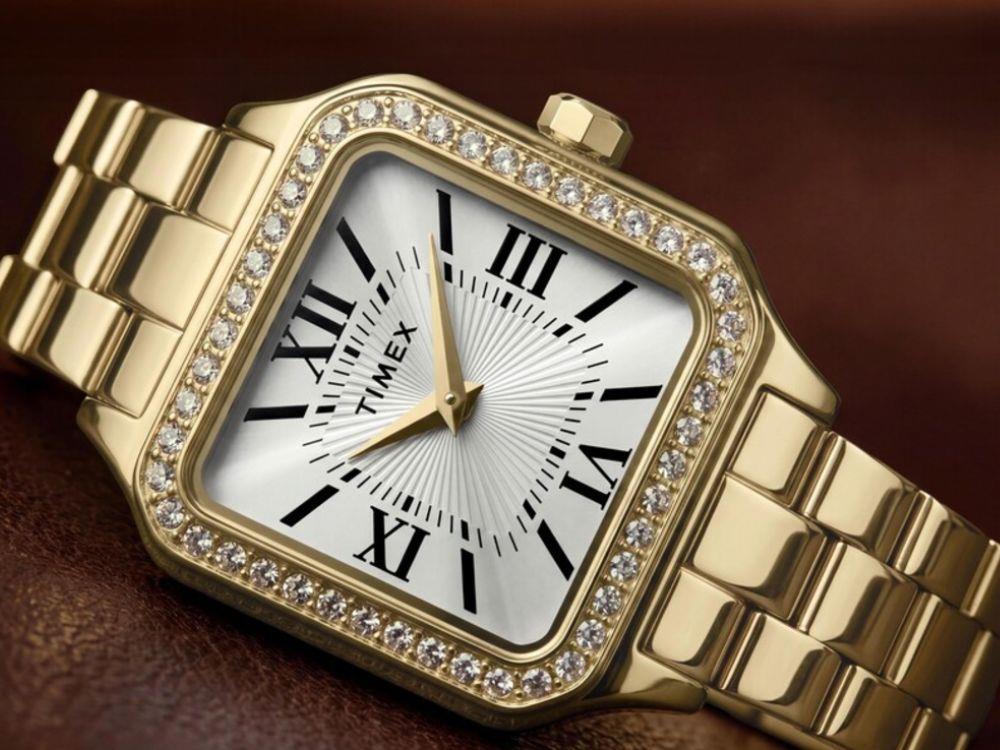 Timex Trend Addison Quartz Uhr, Messing, Silber, TW2Y90500