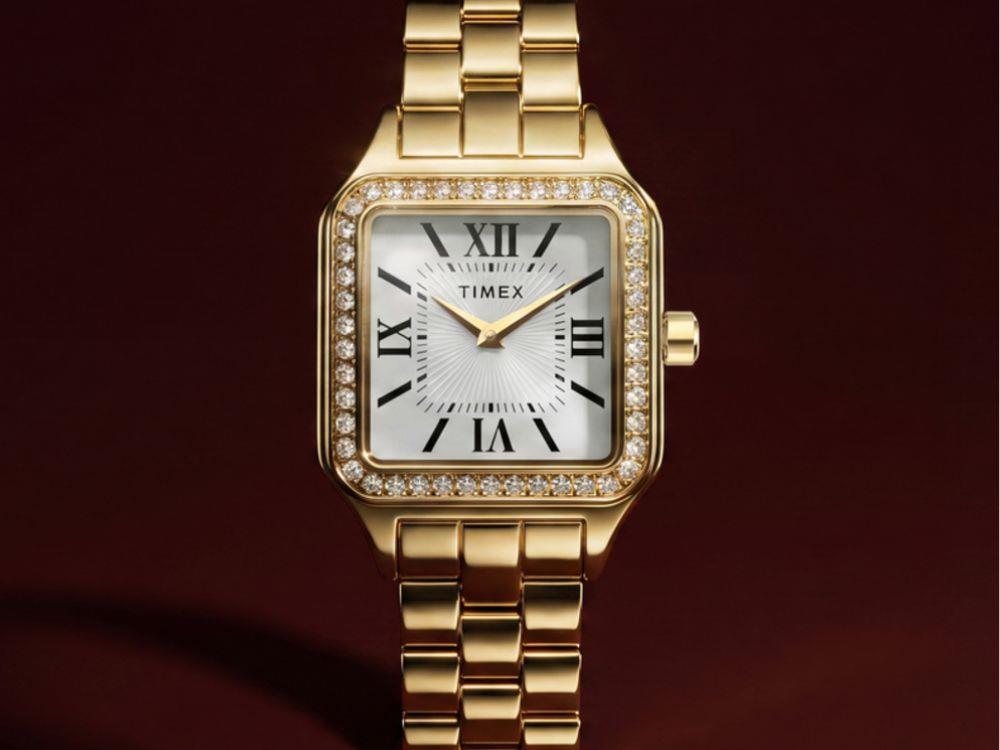 Timex Trend Addison Quartz Uhr, Messing, Silber, TW2Y90500