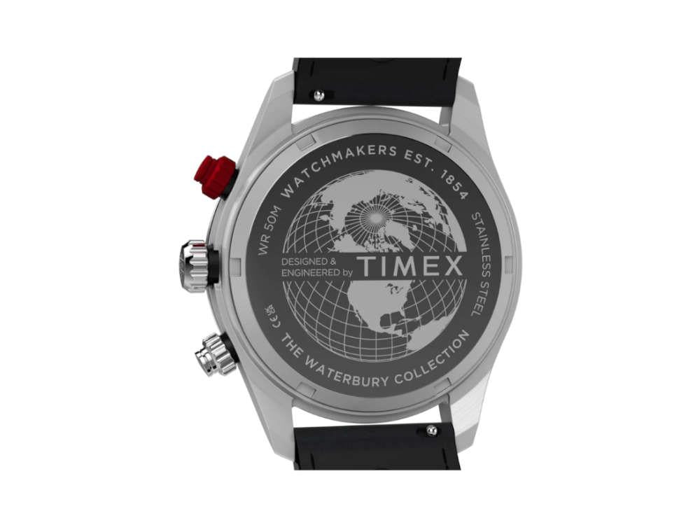 Timex The Waterbury Heritage Chronograph Quartz Uhr, Schwarz, 39 mm, TW2Y93300