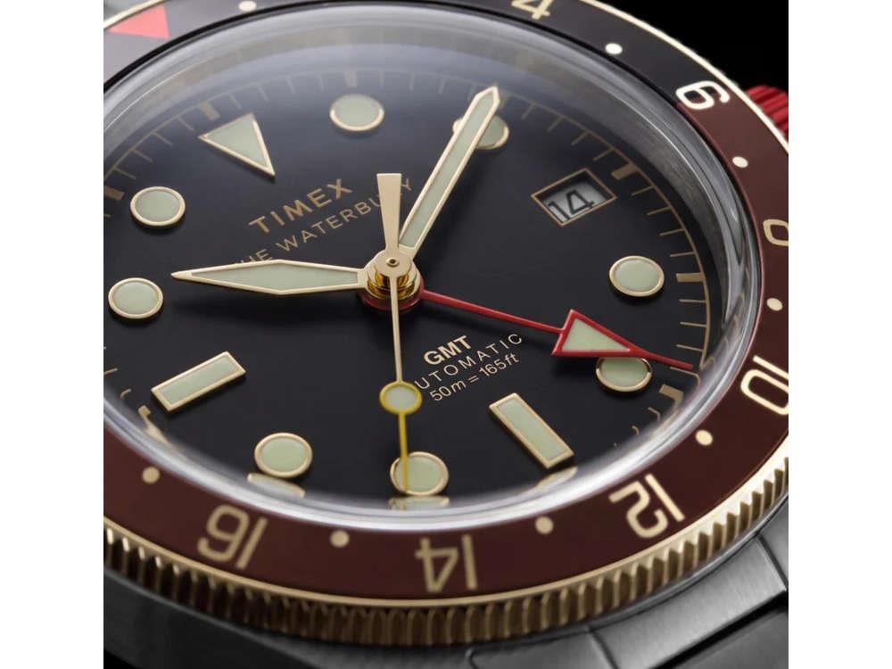 Timex The Waterbury Heritage Automatik Uhr, Schwarz, 41.5 mm, TW2Y93500