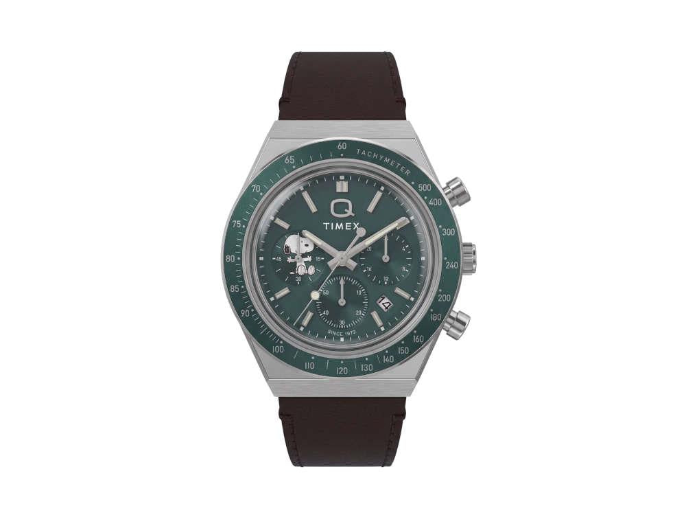 Timex Q Peanuts Quartz Uhr, 40 mm, Chronograph, TW6A04400