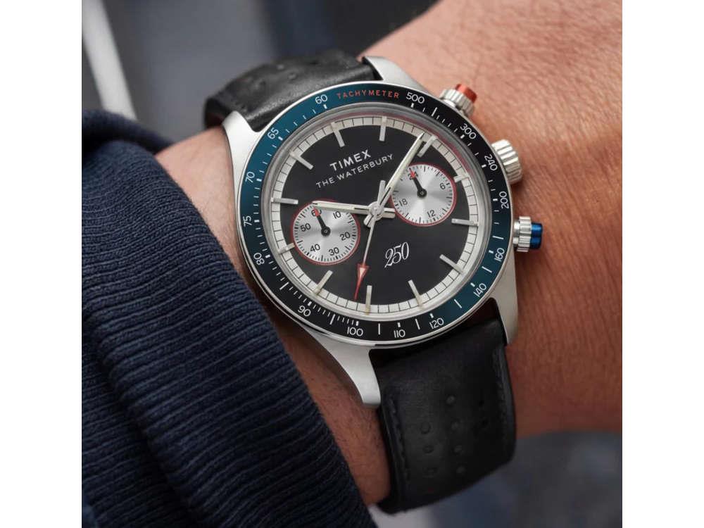 Timex Waterbury Heritage America 250 Quartz Uhr, Schwarz, 39 mm, TW6A06000
