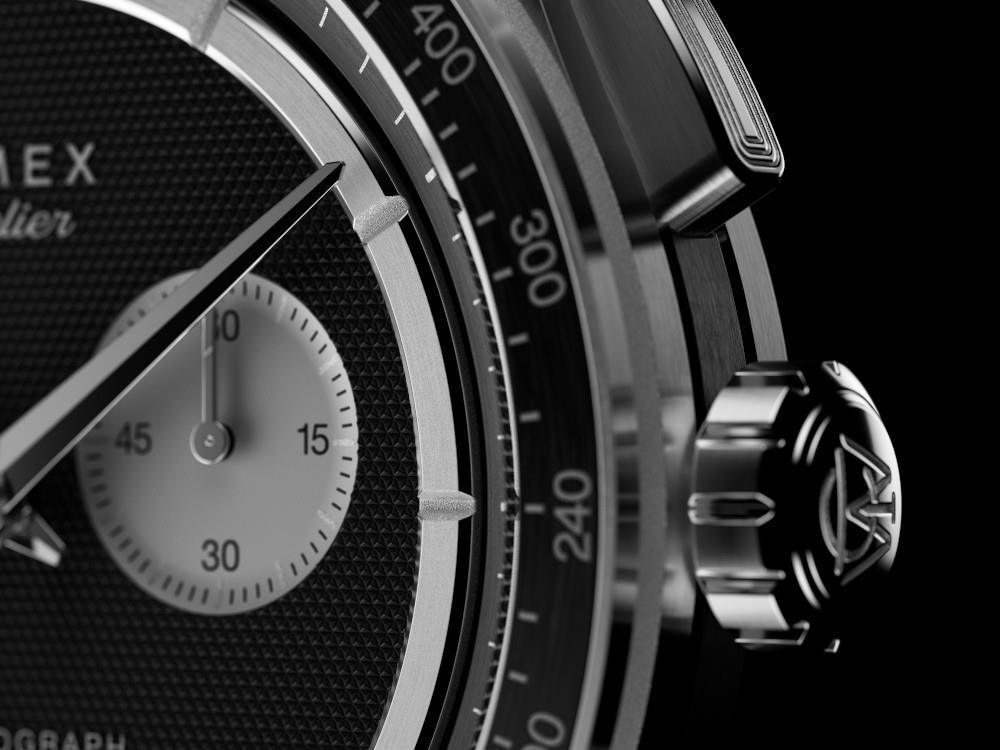 Timex Atelier Chronograph M1q Quartz Uhr, Schwarz, 40 mm, TW6A06900