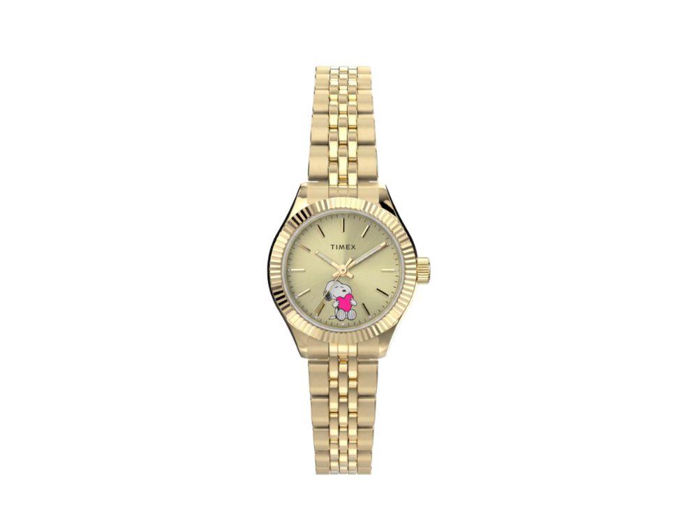 Timex Peanuts Legacy Mini Heart Hug Quartz Uhr, 25 mm, TW6A07400