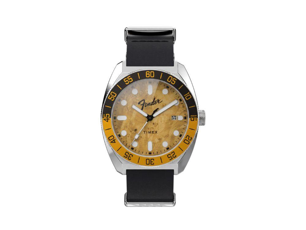 Timex Automatik x Fender Uhr, Braun, 41 mm, Sonderausgabe, TW6A14600