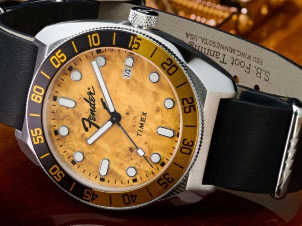 Timex Automatik x Fender Uhr, Braun, 41 mm, Sonderausgabe, TW6A14600