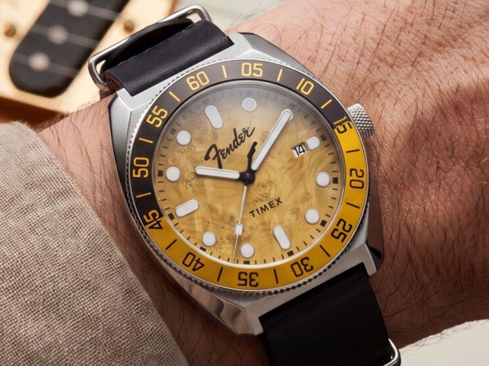Timex Automatik x Fender Uhr, Braun, 41 mm, Sonderausgabe, TW6A14600