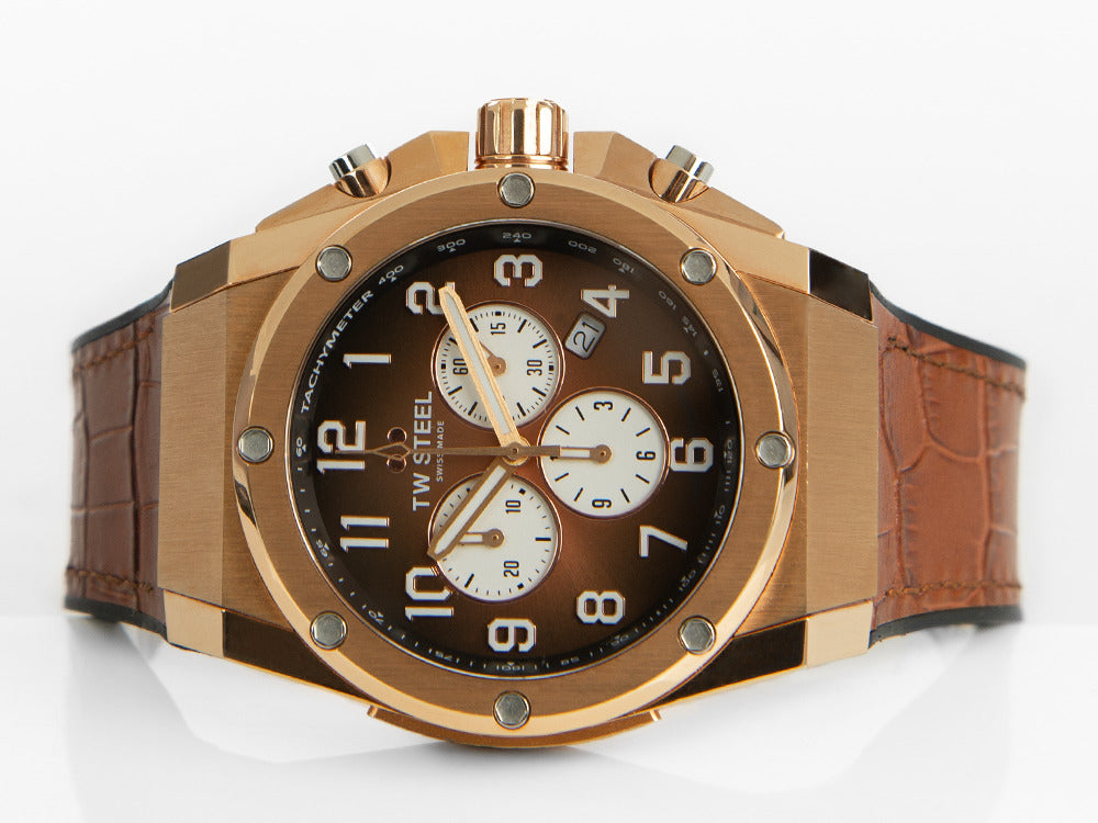 TW Steel Ace Genesis Quartz Uhr, Braun, 44 mm, Limitierte Edition, ACE132