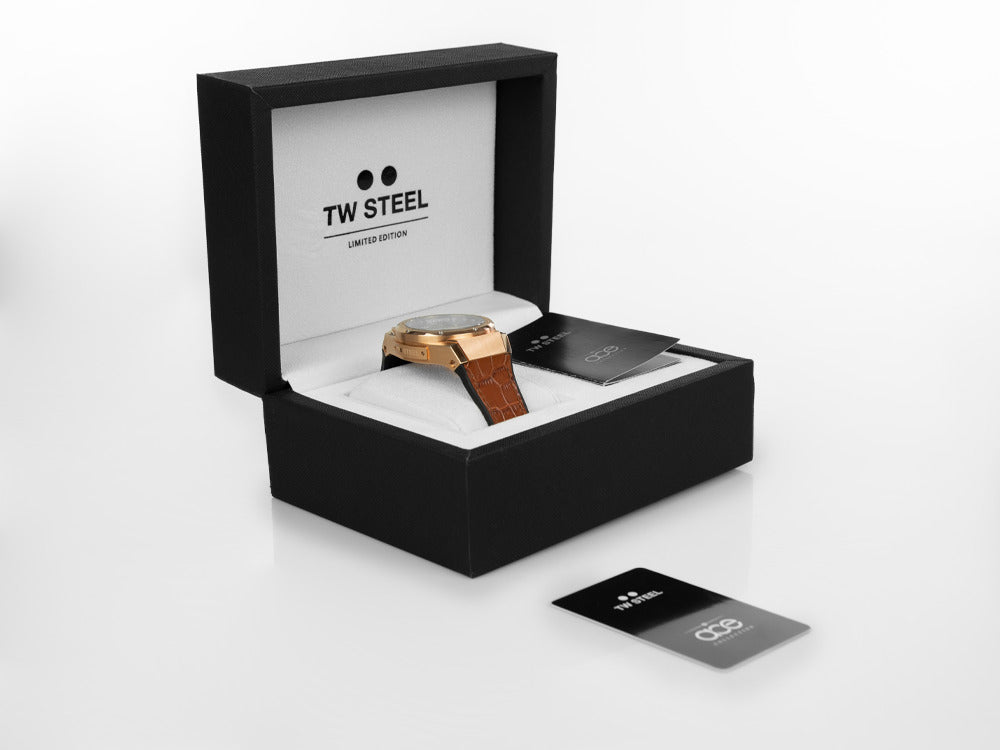 TW Steel Ace Genesis Quartz Uhr, Braun, 44 mm, Limitierte Edition, ACE132