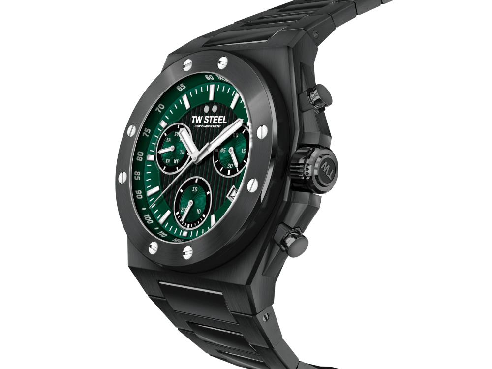 TW Steel Ceo Tech Quartz Uhr, Grün, 45 mm, 10 atm, CE4081