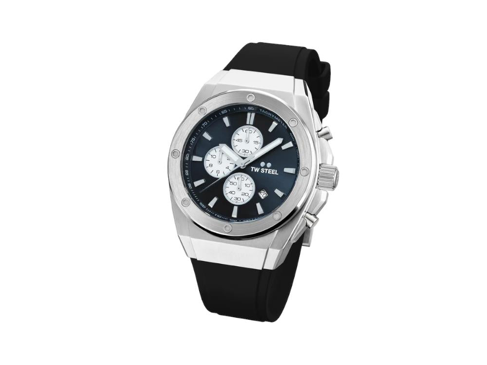 TW SteelCeo Tech 44mm Quartz Uhr, Grau, 44 mm, Kautschukband, 10 atm, CE4100