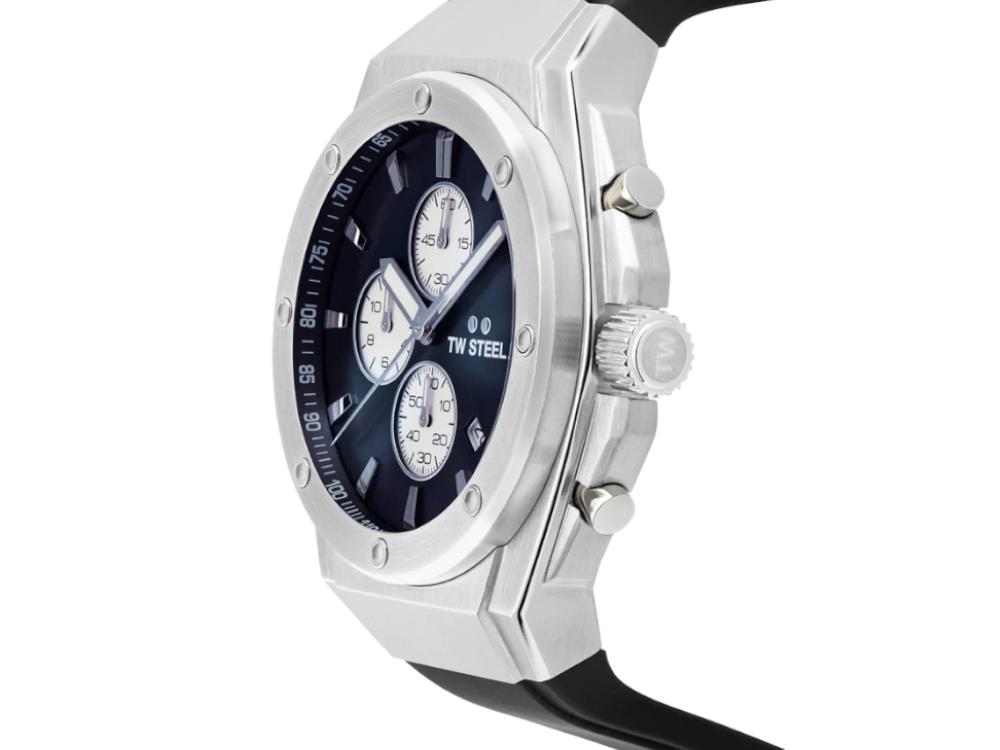 TW SteelCeo Tech 44mm Quartz Uhr, Grau, 44 mm, Kautschukband, 10 atm, CE4100
