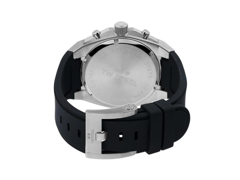 TW SteelCeo Tech 44mm Quartz Uhr, Grau, 44 mm, Kautschukband, 10 atm, CE4100