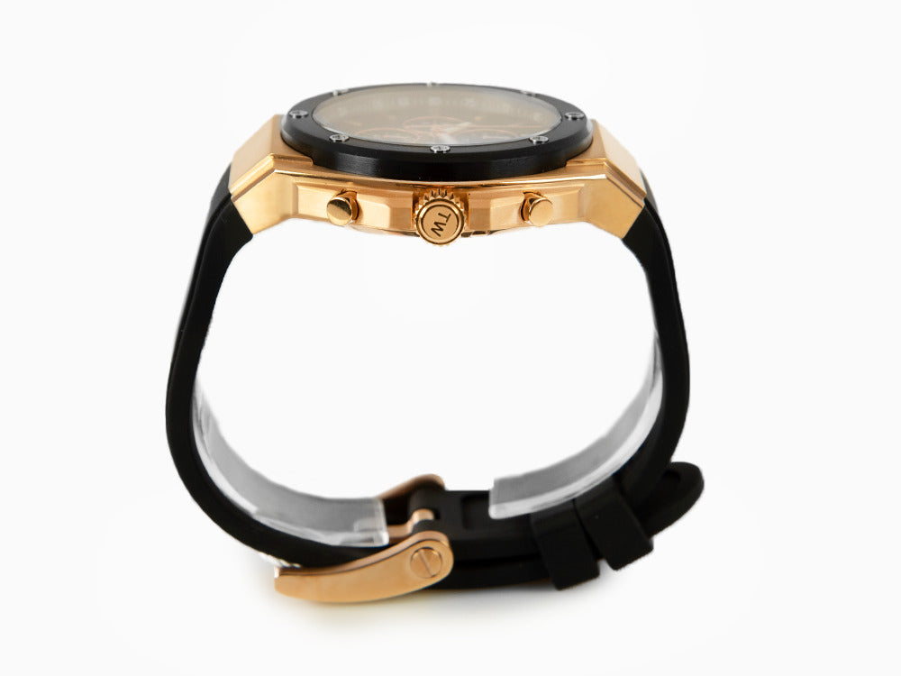 TW SteelCeo Tech 44mm Quartz Uhr, Schwarz, 44 mm, Kautschukband, 10 atm, CE4103